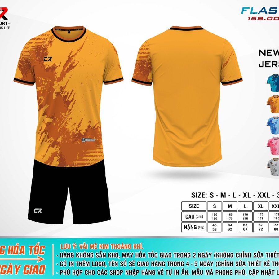 áo quần bóng đá CR Flast 5 vàng