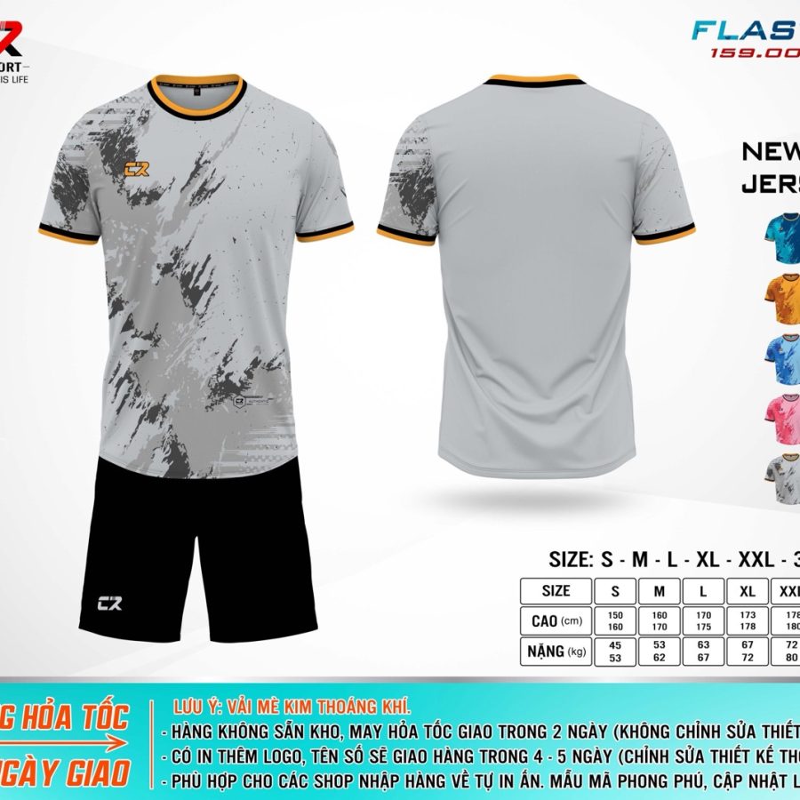 áo quần bóng đá CR Flast 5 xám