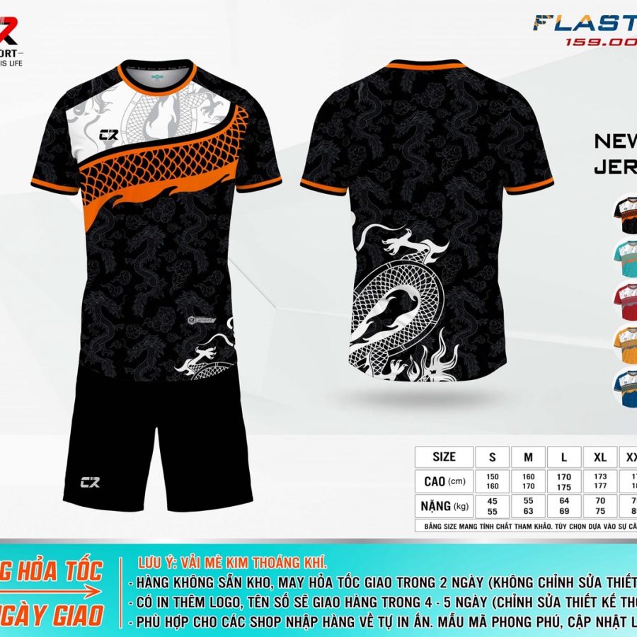 áo quần bóng đá CR Flast 6 đen