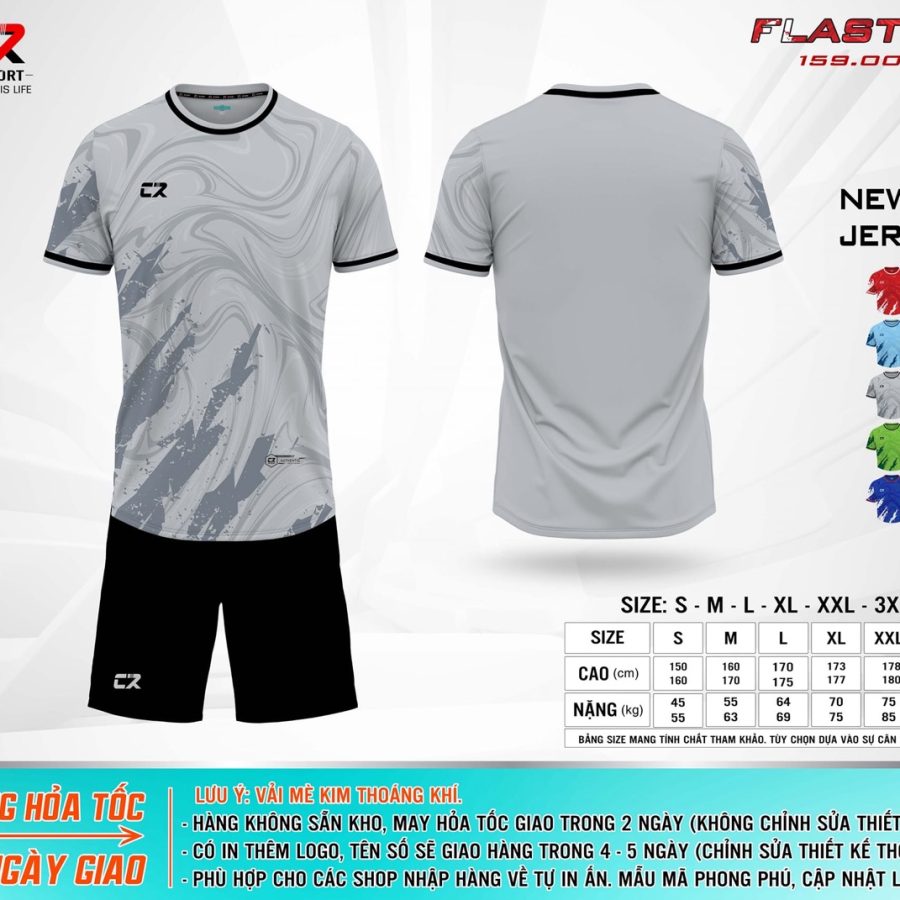 áo quần bóng đá CR Flast 7 xám