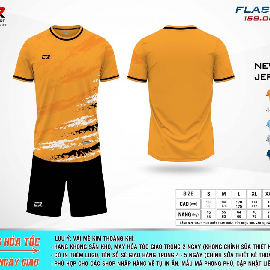 áo quần bóng đá CR Flast 8 vàng
