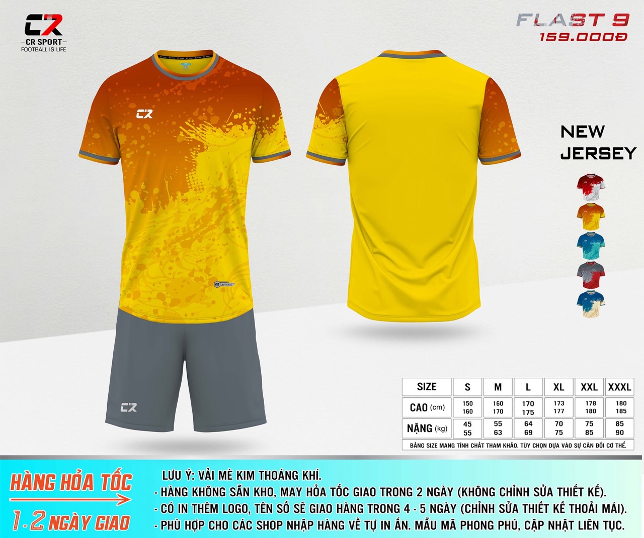 áo quần bóng đá CR Flast 9 cam vàng áo quần bóng đá CR Flast 9 cam vàng