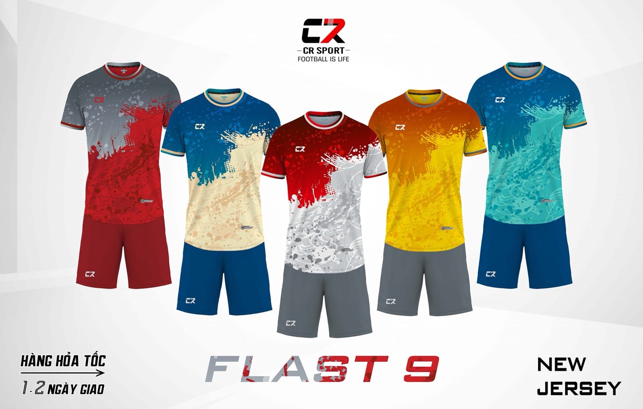 áo quần bóng đá CR Flast 9 combo 5 màu áo quần bóng đá CR Flast 9 combo 5 màu