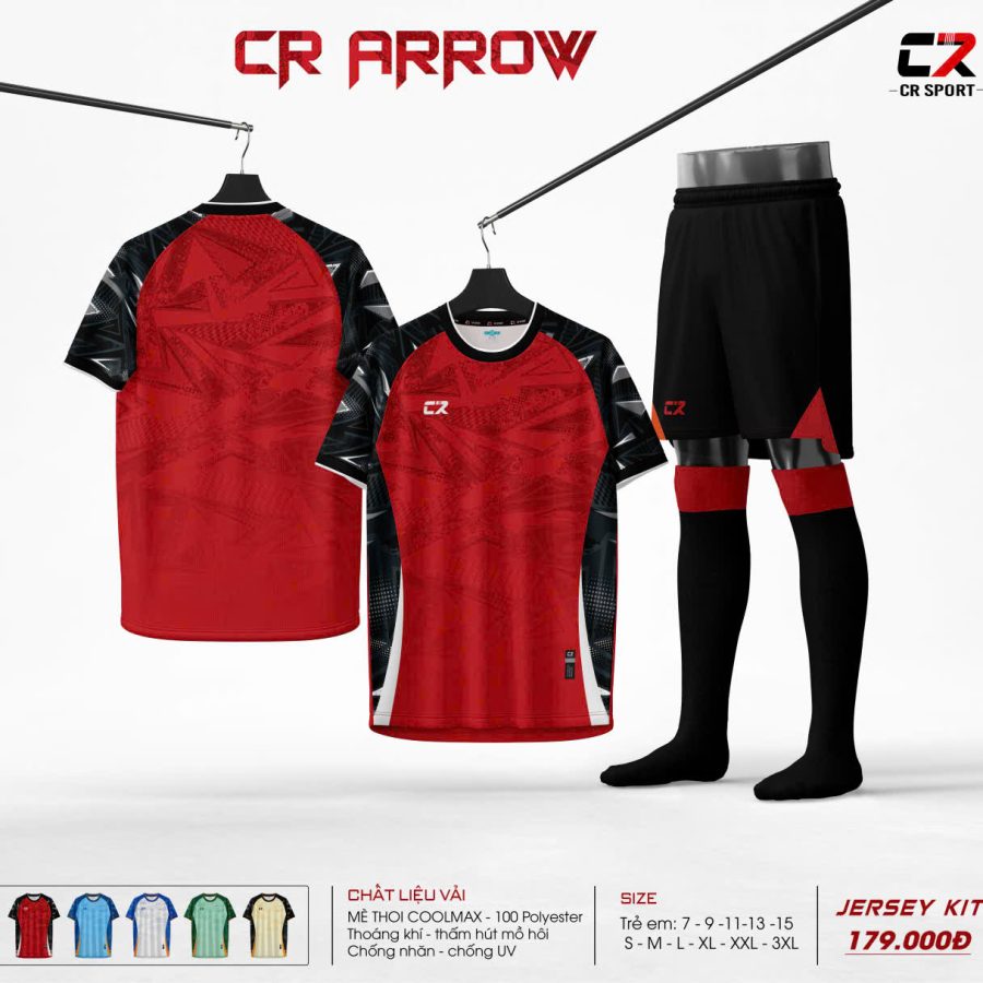 áo quần bóng đá nam nữ CR Arrow đỏ