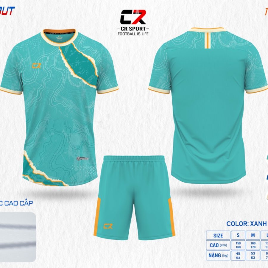 áo quần bóng đá nam nữ CR Break Out xanh ngọc