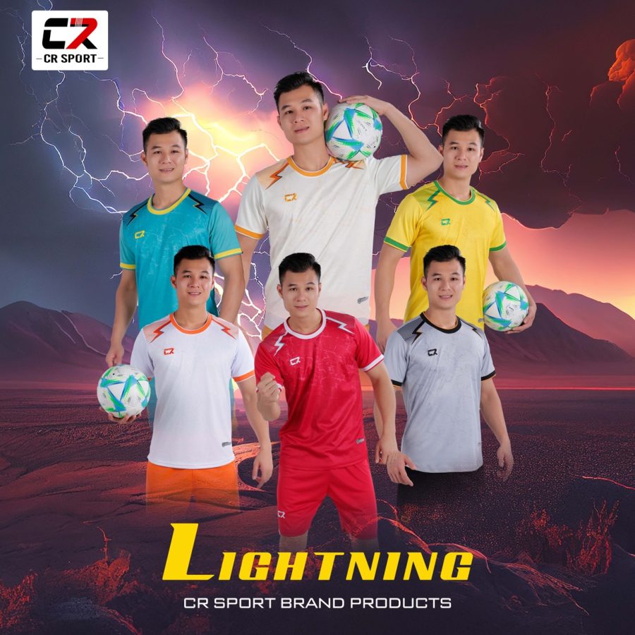 áo quần bóng đá nam nữ CR Lightning mẫu combo 6 màu