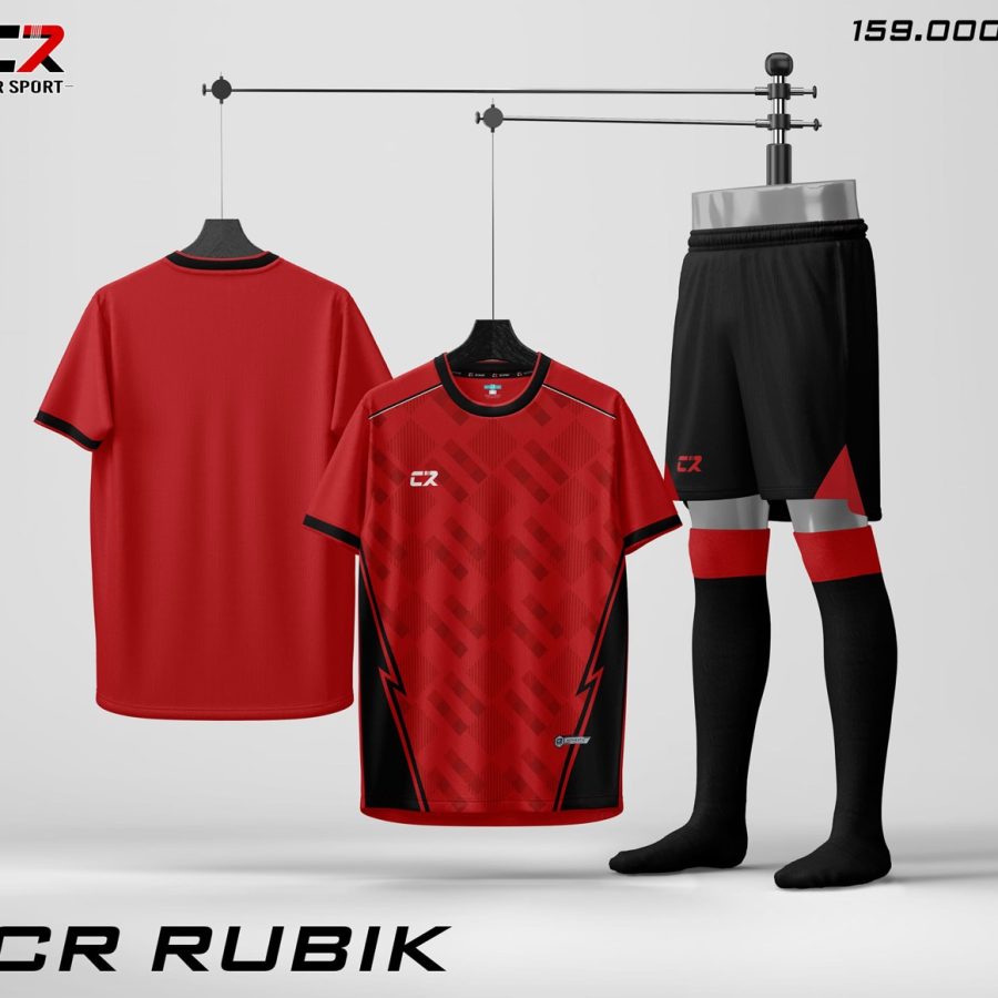 áo quần bóng đá nam nữ CR Rubik đỏ