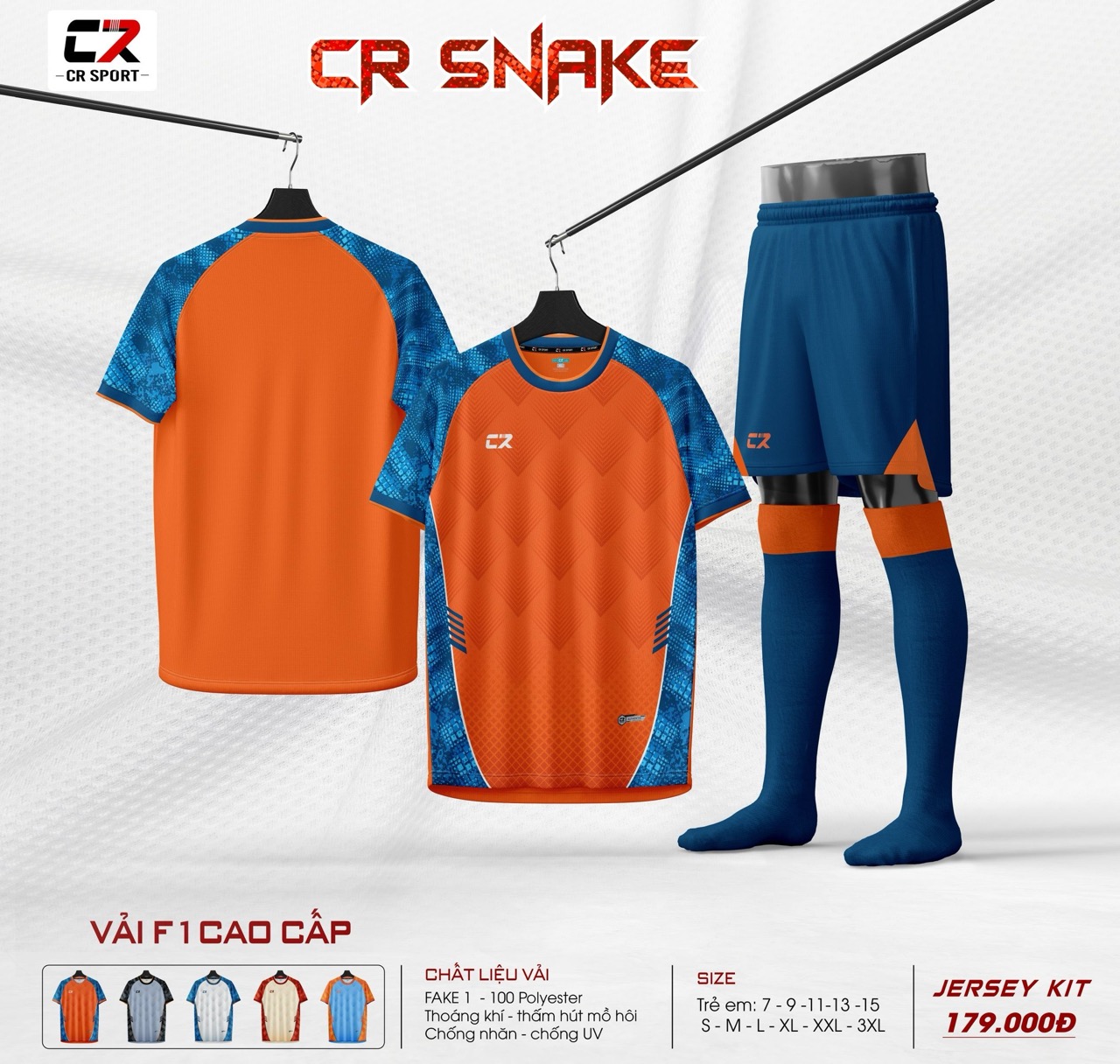 áo quần bóng đá nam nữ CR snake cam áo quần bóng đá nam nữ CR snake cam