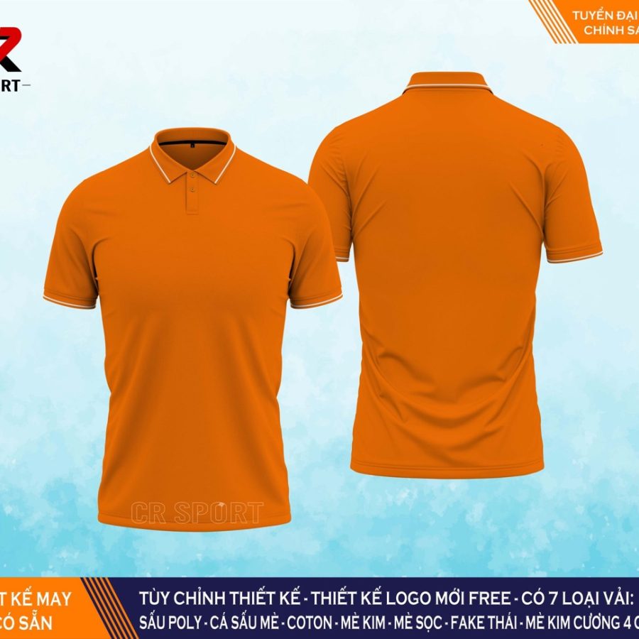 thời trang thể thao polo CR 1 cam đậm cam đậm