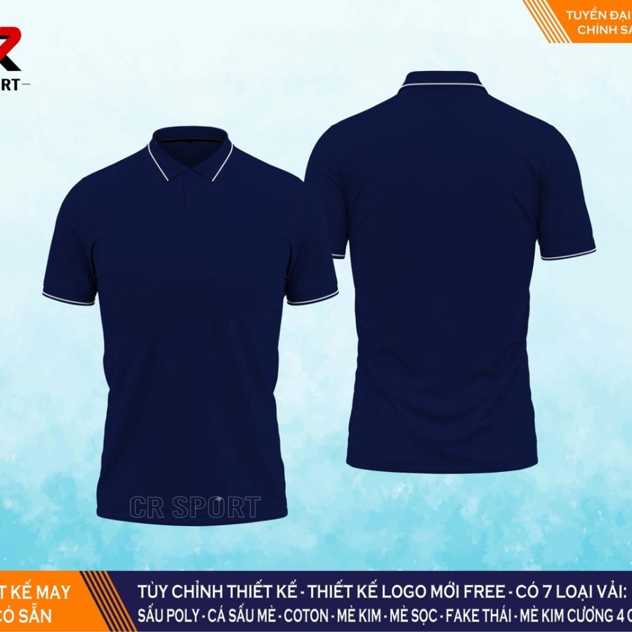 thời trang thể thao polo CR 1 xanh dương xẫm xanh dương xẫm