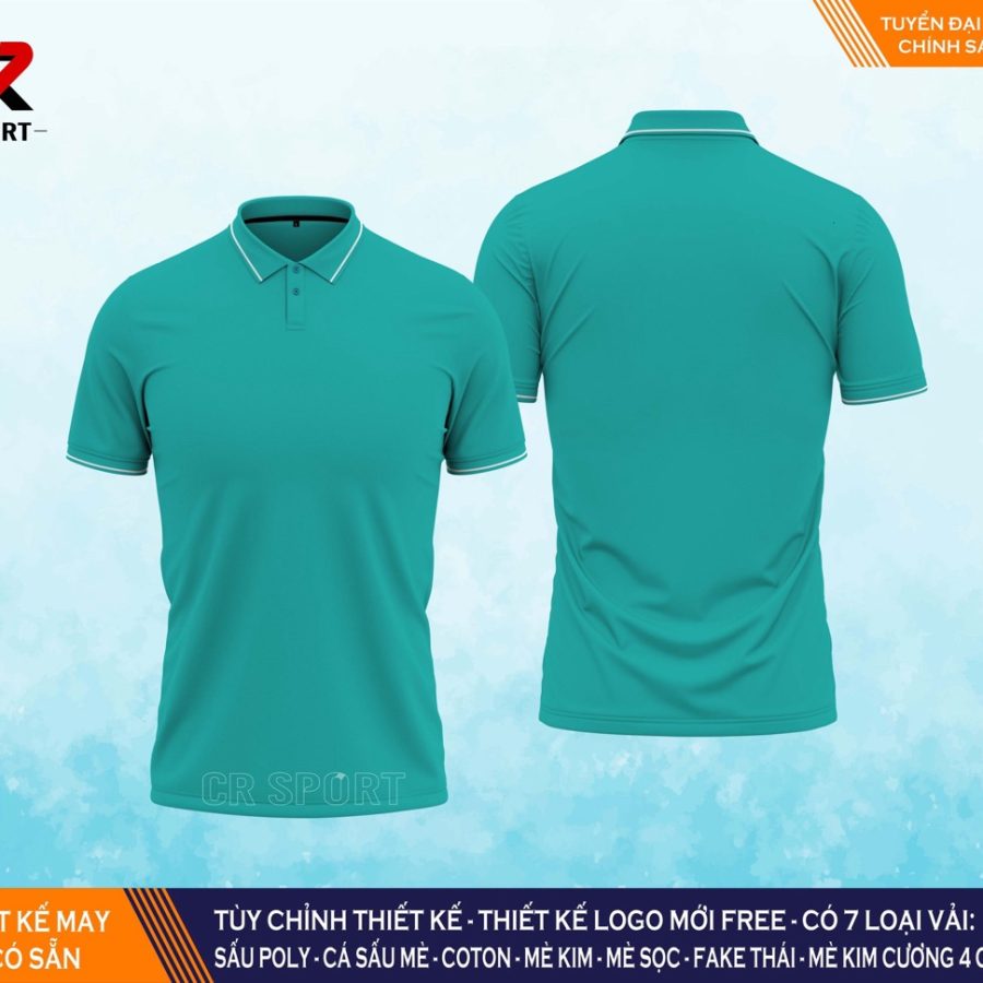 thời trang thể thao polo CR 1 xanh lá nhạt xanh lá nhạt