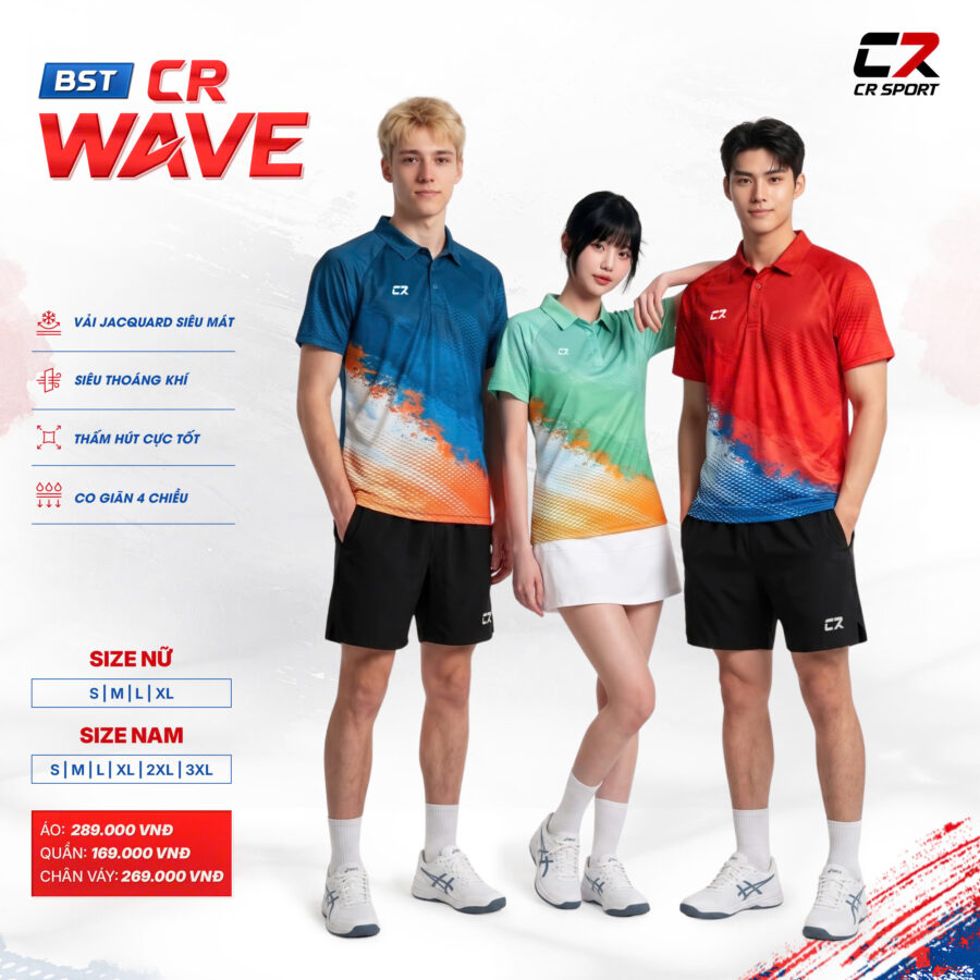 Quần Áo Pickleball CR Wave – Chuyển Động Không Ngừng, Làm Chủ Trận Đấu