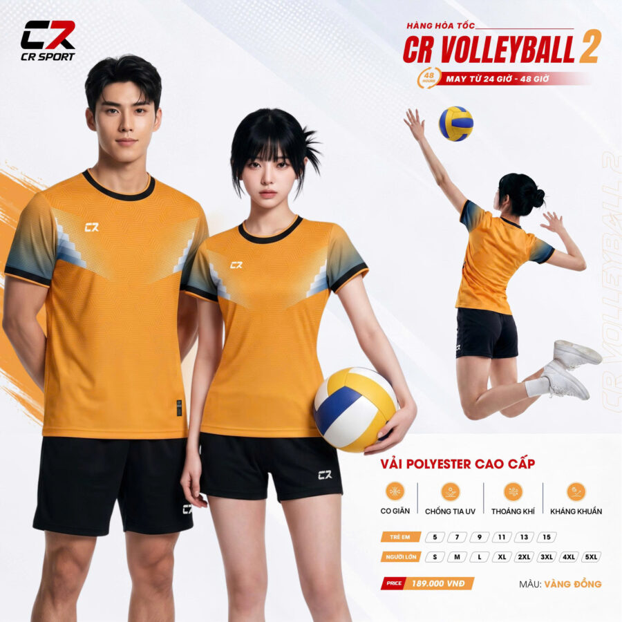 Áo Bóng Chuyền CR Volleyball 2 – Nhẹ Thoáng, Linh Hoạt Khi Bật Nhảy