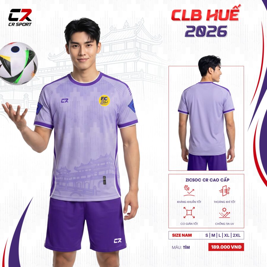 Áo Bóng Đá FC Huế 2026 - Hào Khí Cố Đô, Sẵn Sàng Chinh Chiến V.League 2